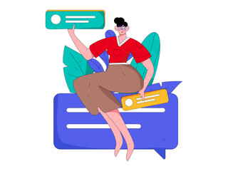 3.12 International Women's Day professional women flat character vector concept operation hand drawn illustration
