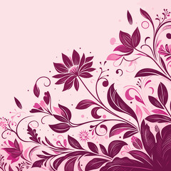 Fototapeta na wymiar Free vector magenta floral background, illustration