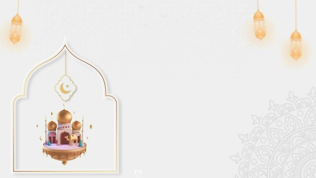 islamic background, Ramadhan Kareem greetings, Royal abstract Ramadan Islamic pattern background with hanging lanterns and mosque. 2024 or 1445 H