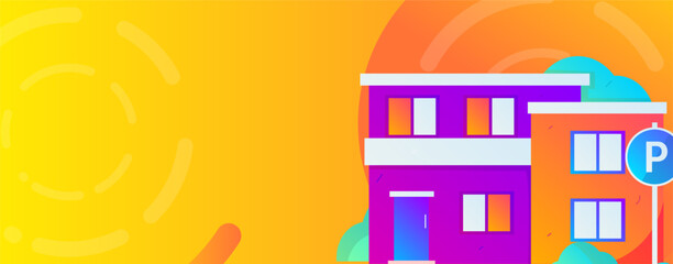 House building vector concept operation hand drawn illustration
