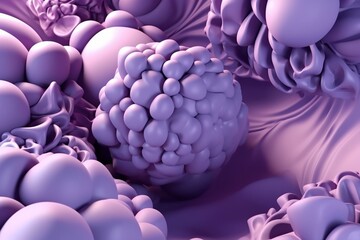 Abstract lilac 3D background. Generative AI