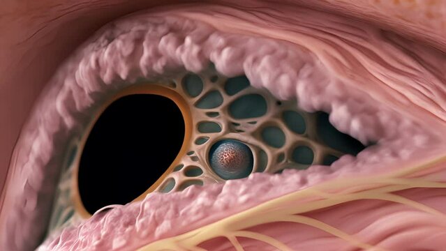 A crosssectional of the nasal cavity, illustrating how smell receptors in the olfactory epithelium detect volatile compounds and send signals to the brain to create unique aromas.
