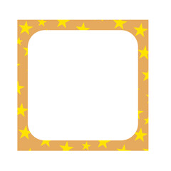 black space with cute photo frame illustration clipart for kids or worksheet decoration 