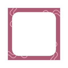 black space with cute photo frame illustration clipart for kids or worksheet decoration 