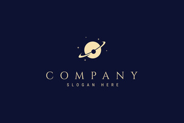 Planet Outer Space Logo Design Template Flat Vector © Local Vector