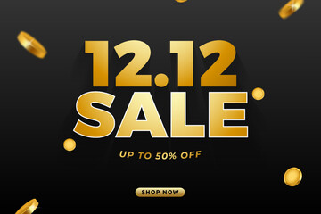 12.12 December sale background flash sale.