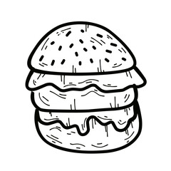 hand drawn hamburger