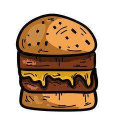 hand drawn hamburger