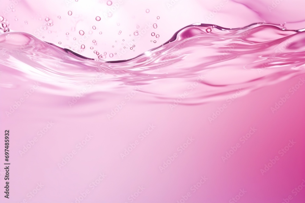 Aufkleber generative ai : abstract summer banner background transparent pink clear water surface texture