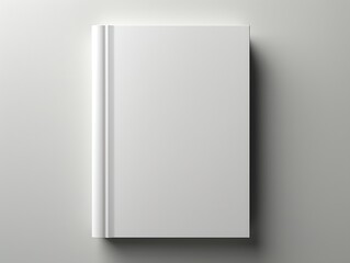 Generative AI : Blank book cover 5.5x8.5 mock up horizontal - light color minimal. Insert for book club new release