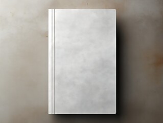 Generative AI : Blank book cover 5.5x8.5 mock up horizontal - light color minimal. Insert for book club new release - obrazy, fototapety, plakaty