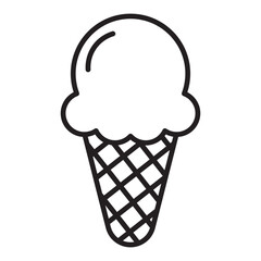 Fototapeta na wymiar Ice cream line icon