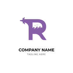 creative travel agency logo design template