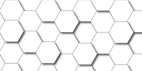 Abstract background with hexagons Abstract hexagon polygonal pattern background vector. seamless bright white abstract honeycomb background.	
