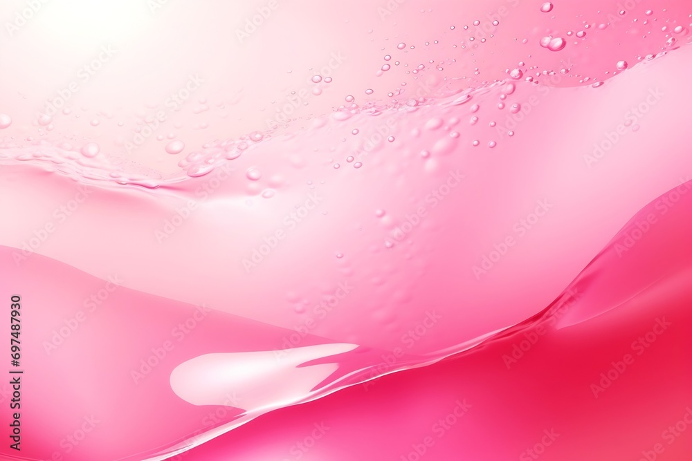 Aufkleber generative ai : abstract summer banner background transparent pink clear water surface texture