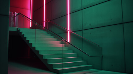 stairs in the night