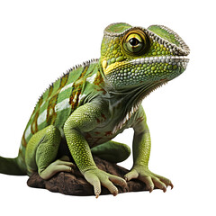 Obraz premium Chameleon isolated on transparent background Generative AI