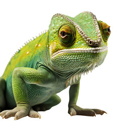 Obraz premium Chameleon isolated on transparent background Generative AI