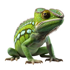 Obraz premium Chameleon isolated on transparent background Generative AI