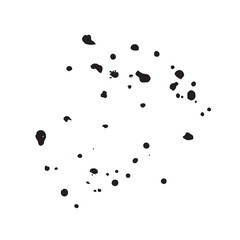 Ink splatters on white background. Splashes.