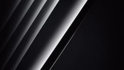 Poster Fondo blanco negro abstracto con líneas © Fabian