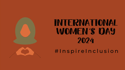 International Women s Day concept holiday. 8 march. Campaign 2024 inspireinclusion. Template for banner, card, poster, background. Flat vector illustration