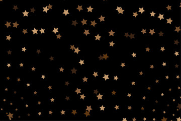 Dark background with lots golden star spots