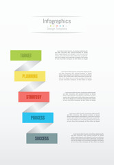 Infographic 5 options design elements for your business data. Vector Illustration.