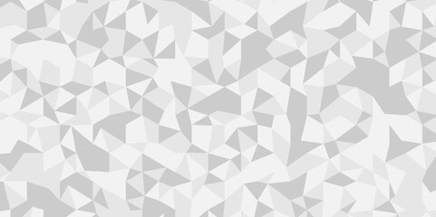 Abstract gray and white square rough triangular low polygon backdrop background. Abstract geometric pattern gray and white Polygon Mosaic triangle Background, business and corporate background.