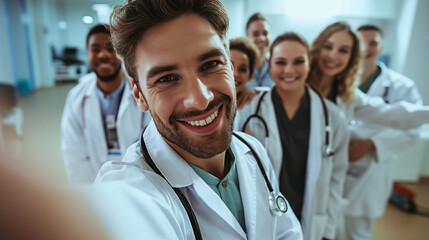 Medical Staff Taking Selfie