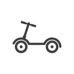 black scooter icon vector element design