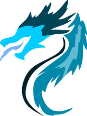 Abstract cartoon illustration. Dragon head. illustration and clip art