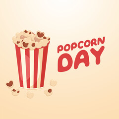 Flyers honoring Popcorn Day or promoting associated events can utilize Popcorn Day vector graphics. design of flyers, celebratory materials.