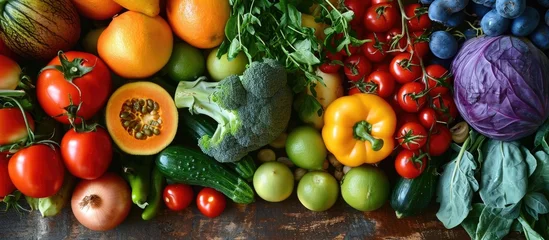 Foto op Plexiglas Nutritionist creates custom diet with veggies and fruits. © AkuAku