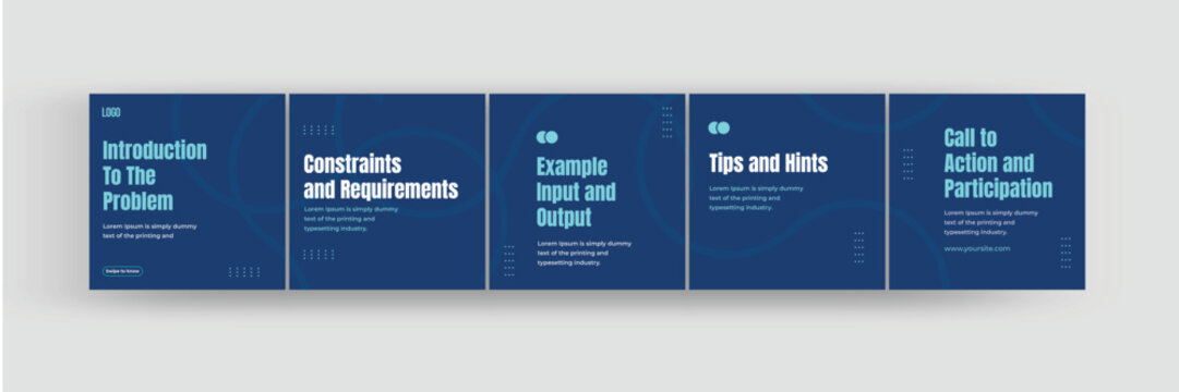 How to Instagram social media carousel template, programming and coding tips Instagram carousel banner design eps vector illustration