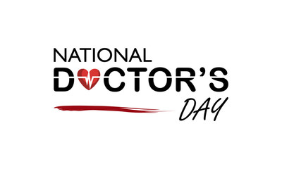 national doctors day slogan, typography graphic design, vektor illustration, for t-shirt, background, web background, poster and more.
