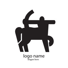 human-headed horse icon, mythological creature logo