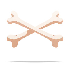 Crossed bones vector isolated illustration