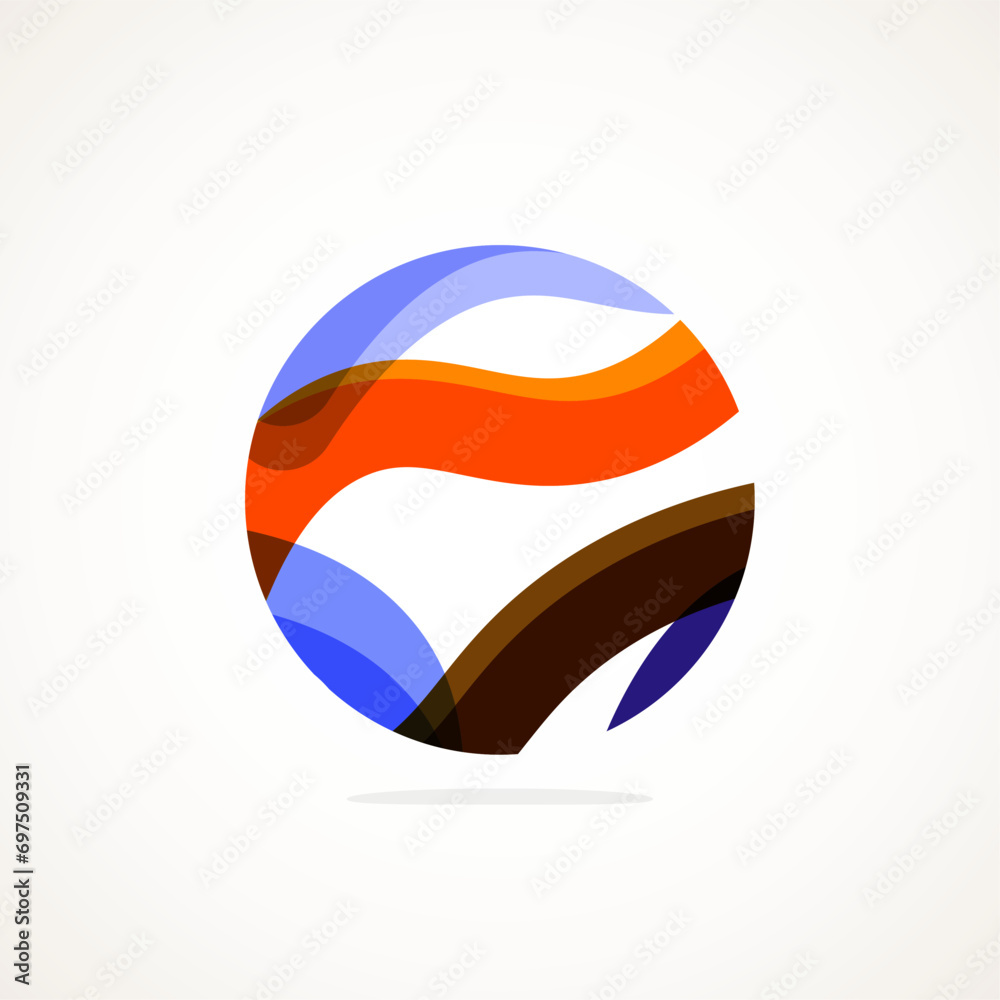 Poster Abstract circle logo - minimalist emblem, timeless and universal shape of circle. Unique logo represent range of brands and concepts, encapsulating simplicity and creativity in single, iconic image