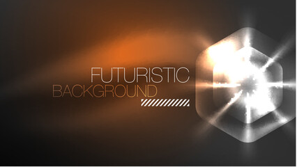 Technology Digital Neon Abstract Background, Abstract Hexagons, Digital Cyberspace, Modern Hi-tech, Science, Futuristic Techno Design Template