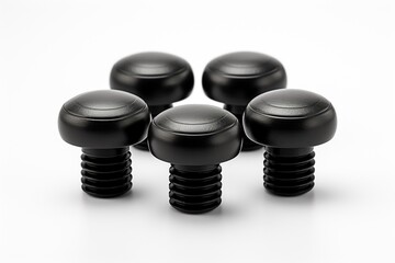 Butyl Rubber Stoppers on white background.