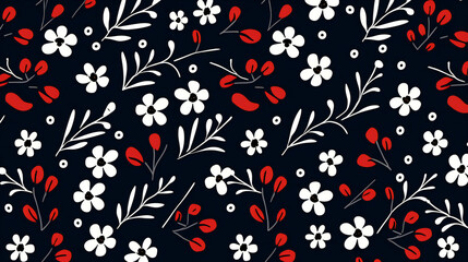Seamless Floral Pattern: A Textile Design with Vintage Retro Charm for a Fashionable Summer