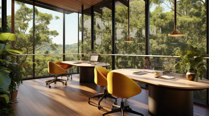 Rainforest Canopy Workspace: Elevated Desk with Views