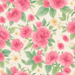 Behang beautiful floral flower seamless pattern background for premium product ai generated © KengVit14