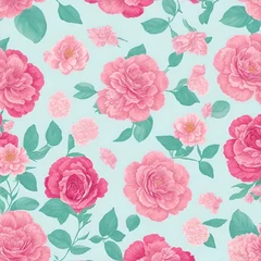 Behang beautiful floral flower seamless pattern background for premium product ai generated © KengVit14