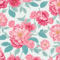 Rolgordijnen beautiful floral flower seamless pattern background for premium product ai generated © KengVit14
