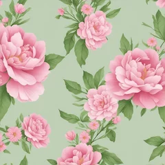 Meubelstickers beautiful floral flower seamless pattern background for premium product ai generated © KengVit14