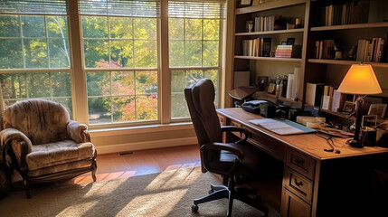 Cul-de-Sac Calm: Quiet Home Office View