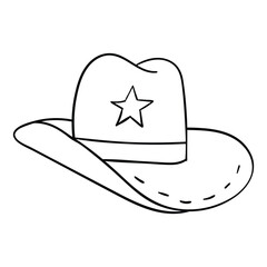 Hand drawing style of hat vector. it is suitable for clothes icon, sign or symbol.