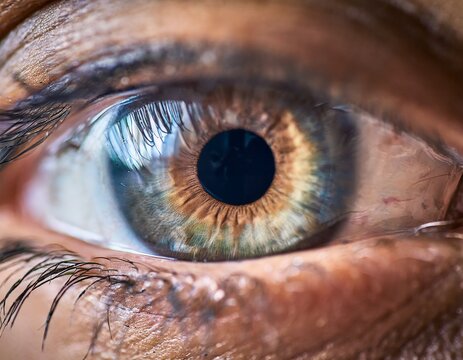 Macro fotografia de ojo humano 